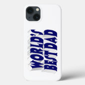 Best Dad dark blue 3d text Case-Mate iPhoneケース (裏面)