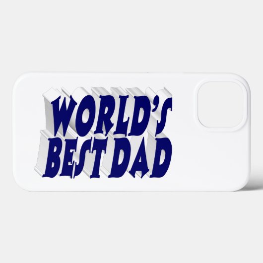 Best Dad dark blue 3d text Case-Mate iPhoneケース (裏面 (横))