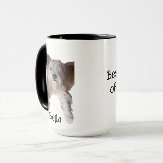 Best Dad Dog ,Photo And Name, Mug マグカップ (正面左)