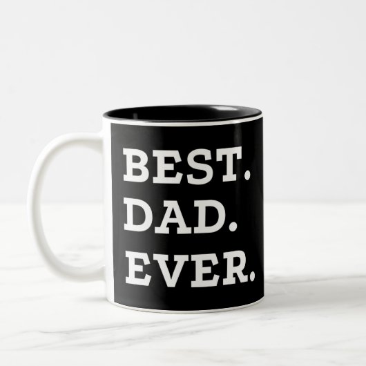 Best Dad Ever ツートーンマグカップ (左)