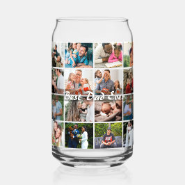Best Dad Ever 16 Photo Collage Personalized Father ガラス缶