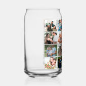 Best Dad Ever 16 Photo Collage Personalized Father ガラス缶 (右)