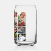 Best Dad Ever 16 Photo Collage Personalized Father ガラス缶 (左)