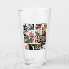 Best Dad Ever 16 Photo Collage Personalized Father タンブラーグラス