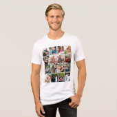 Best Dad Ever 16 Photo Collage Personalized Father トライブレンドＴシャツ (正面全面)