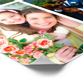 Best Dad Ever 16 Photo Collage Personalized Father ポスター (角)