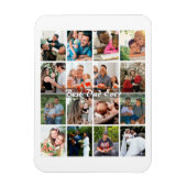Best Dad Ever 16 Photo Collage Personalized Father マグネット (縦)