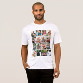 Best Dad Ever 16 Photo Collage Personalized Father Tシャツ (正面フル)