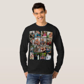 Best Dad Ever 16 Photo Collage Personalized Father Tシャツ (正面フル)