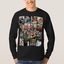 Best Dad Ever 16 Photo Collage Personalized Father Tシャツ
