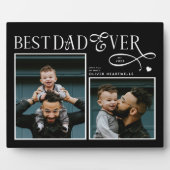  Best Dad Ever 2 Photos Heart Fathers Day Gifts フォトプラーク (正面)