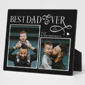  Best Dad Ever 2 Photos Heart Fathers Day Gifts フォトプラーク (側面)