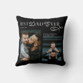 Best Dad Ever 2 Photos Modern Fathers Day Gifts クッション (裏面)