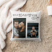  Best Dad Ever 2 Photos Modern Fathers Day Gifts クッション (ブランケット)