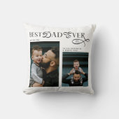  Best Dad Ever 2 Photos Modern Fathers Day Gifts クッション (正面)