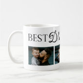  Best Dad Ever 2 Photos Modern Fathers Day Gifts コーヒーマグカップ (左)