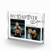 Best Dad Ever 2 Photos Modern Fathers Day Gifts フォトブロック (右)