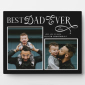  Best Dad Ever 2 Photos Modern Fathers Day Gifts フォトプラーク (正面)