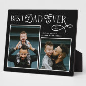  Best Dad Ever 2 Photos Modern Fathers Day Gifts フォトプラーク (側面)