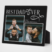  Best Dad Ever 2 Photos Modern Fathers Day Gifts フォトプラーク (側面)