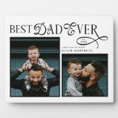  Best Dad Ever 2 Photos Modern Fathers Day Gifts フォトプラーク (正面)