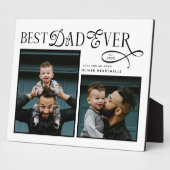  Best Dad Ever 2 Photos Modern Fathers Day Gifts フォトプラーク (側面)