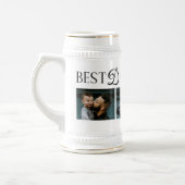 Best Dad Ever 3 Photos Heart fathers Day Gifts ビールジョッキ (左)