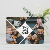 Best Dad Ever 4 Photo Collage Father's day シーズンカード (スタンド正面)