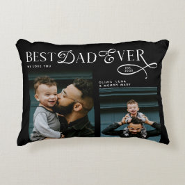  Best Dad Ever 4 Photos Modern Fathers Day Gifts アクセントクッション