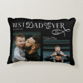 Best Dad Ever 4 Photos Modern Fathers Day Gifts アクセントクッション (裏面)
