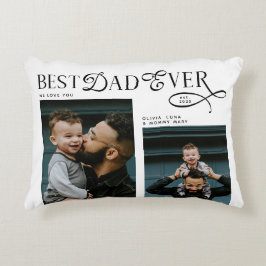  Best Dad Ever 4 Photos Modern Fathers Day Gifts アクセントクッション