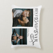 Best Dad Ever 4 Photos Modern Fathers Day Gifts アクセントクッション (裏面(縦))