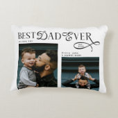 Best Dad Ever 4 Photos Modern Fathers Day Gifts アクセントクッション (裏面)
