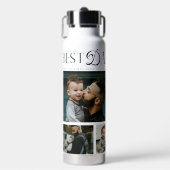  Best Dad Ever 4 Photos Modern Fathers Day Gifts ウォーターボトル (正面)