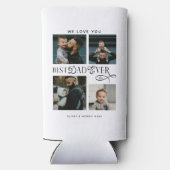  Best Dad Ever 4 Photos Modern Fathers Day Gifts スリム缶クーラー (裏面)