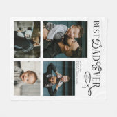 Best Dad Ever 4 Photos Modern Fathers Day Gifts フリースブランケット (正面(横))