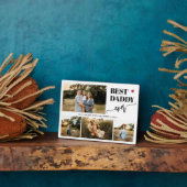 Best dad ever 4 photos personalized フォトプラーク (側面)