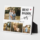 Best dad ever 4 photos personalized フォトプラーク (側面)