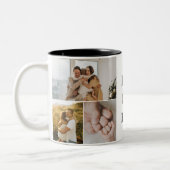 Best Dad Ever 5 Photo Collage ツートーンマグカップ (左)