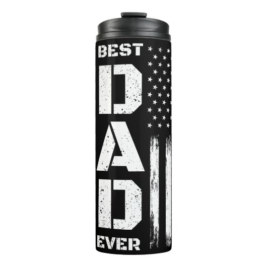 Best Dad Ever American Flag タンブラー (正面)