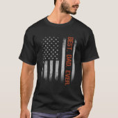 Best Dad Ever American Flag Fathers Day Tシャツ (正面)