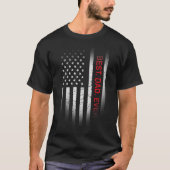 Best Dad Ever American Flag Shield Father s Day ce Tシャツ (正面)