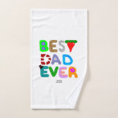 Best Dad Ever Bathroom Towel Set バスタオルセット (ハンドタオル)