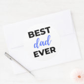 Best Dad Ever Black ラウンドシール (封筒)