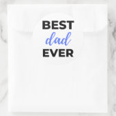 Best Dad Ever Black ラウンドシール (バッグ)