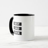 'Best Dad Ever' Black and White Birthday Gift  マグカップ (正面左)