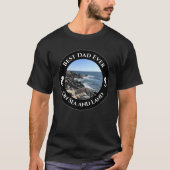 Best Dad Ever Blue Atlantic Ocean Rocky Seashore Tシャツ (正面)