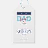 Best Dad Ever Blue Fathers Day ギフトタグ (正面)