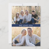 Best Dad Ever Blue Happy Father’s Day Photo カード (裏面)