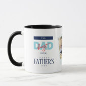 Best Dad Ever Blue Happy Father's Day Custom Photo マグカップ (左)